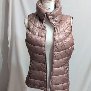 Calvin Klein Metallic Mauve Puffer Vest